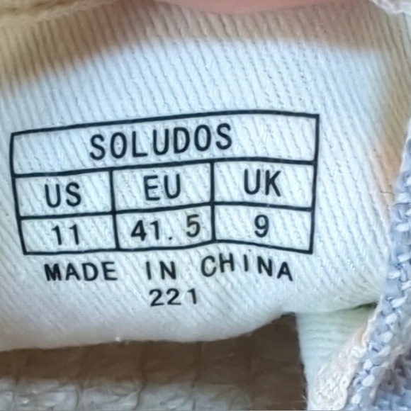 Soludos The Smoking Mule Espadrille Blue Strawberry Embroidered Mules - Picture 7 of 7